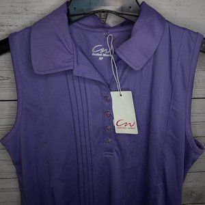 CRACKED WHEAT SLEEVELESS PINTUCK TOP WOMEN SMALL